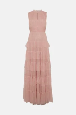 Coast Tulle Tiered Frill Sleeve Bridesmaids Maxi Dress 7 Coast Tulle Tiered Frill Sleeve Bridesmaids Maxi Dress -Coast Shop bcc04787 ballerina20pink xl 3