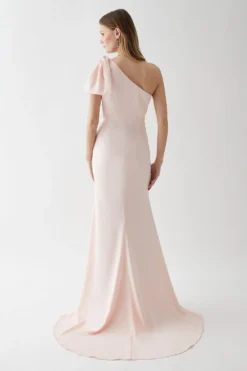 Coast Bow One Shoulder Puddle Bridesmaids Maxi Dress -Coast Shop bcc04810 blush xl 2