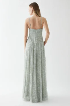 Coast Cowl Neck Corset Full Skirted Bridesmaids Maxi Dress -Coast Shop bcc04811 sage xl 2