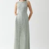 Coast Embellished Top Pleat Skirt Bridesmaids Maxi Dress