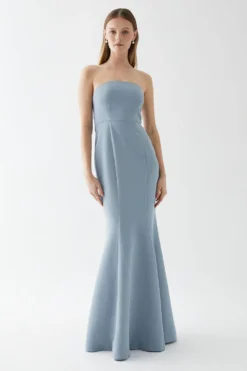 Coast Tailored Crepe Bandeau Fishtail Bridesmaids Maxi Dress