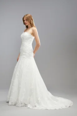 Coast Premium Lace Sweetheart Fishtail Wedding Dress With Full Skirt -Coast Shop bcc04874 ivory xl 2 scaled