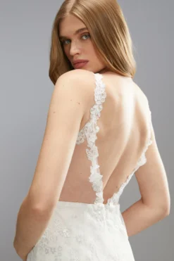 Coast Premium Sweetheart Lace Applique Strappy Wedding Dress -Coast Shop bcc04875 ivory xl 3 scaled