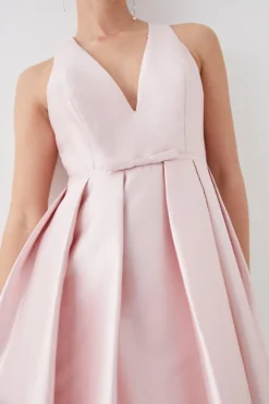 Coast Petite Halter Neck Mini Bow Maxi Dress With Pockets -Coast Shop bcc04877 blush xl 2