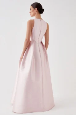 Coast Petite Halter Neck Mini Bow Maxi Dress With Pockets -Coast Shop bcc04877 blush xl 3