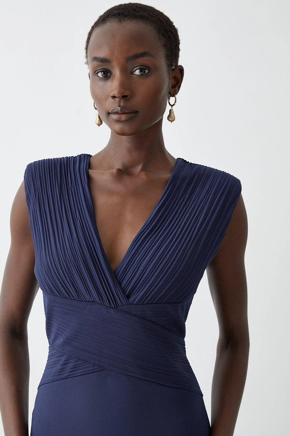 Coast Micro Pleat Shaping Bodice Bridesmaids Maxi Dress 2 Coast Micro Pleat Shaping Bodice Bridesmaids Maxi Dress - Image 2