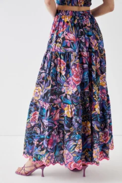 Coast Alexandra Farmer Tiered Maxi Skirt -Coast Shop bcc05017 black xl 3