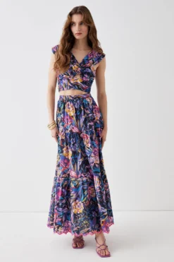 Coast Alexandra Farmer Twist Front Crop Top -Coast Shop bcc05018 black xl 2