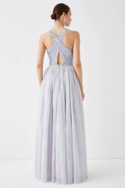 Coast Tulle Embellished Bodice Maxi Prom Dress -Coast Shop bcc05117 powder20blue xl 2