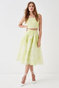 Coast Premium Embroidered Bandeau Co-ord Top -Coast Shop bcc05148 lime xl 2
