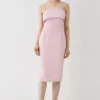 Coast Strapless Fold Detail Pencil Dress