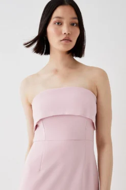 Coast Strapless Fold Detail Pencil Dress -Coast Shop bcc05188 pink xl 3