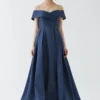 Coast Wrap Bardot Twill Bridesmaids Maxi Dress