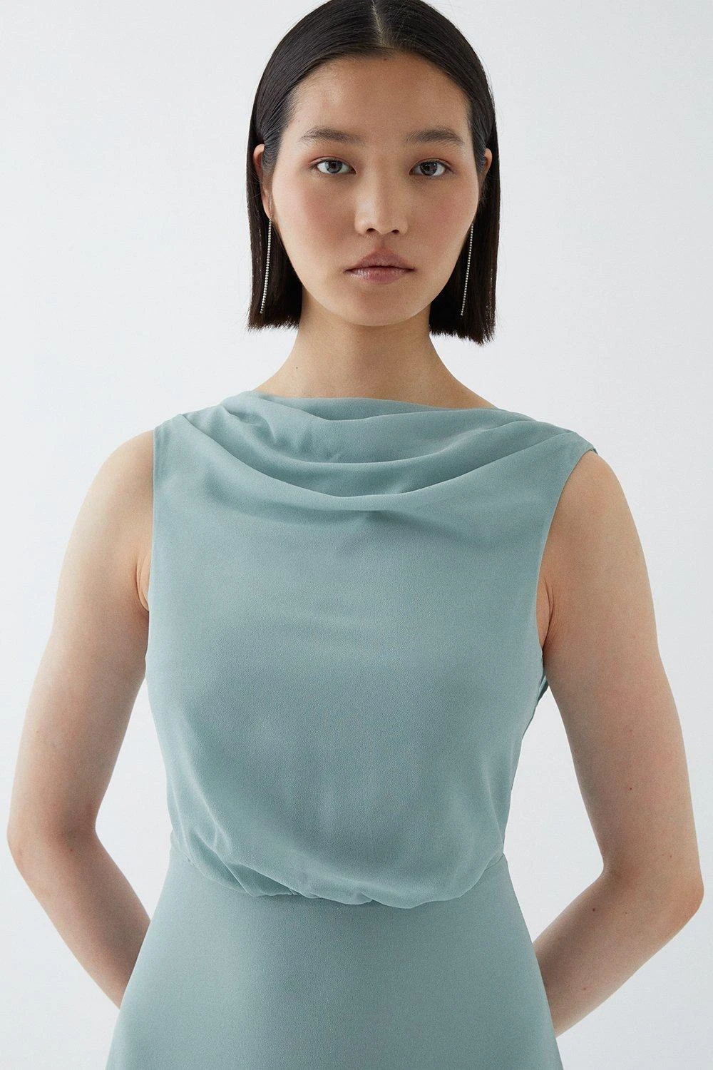 Coast Blouson Bodice Draped Back Bridesmaids Maxi Dress 2 Coast Blouson Bodice Draped Back Bridesmaids Maxi Dress - Image 2