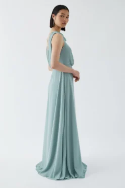 Coast Blouson Bodice Draped Back Bridesmaids Maxi Dress 7 Coast Blouson Bodice Draped Back Bridesmaids Maxi Dress -Coast Shop bcc05432 sage xl 2