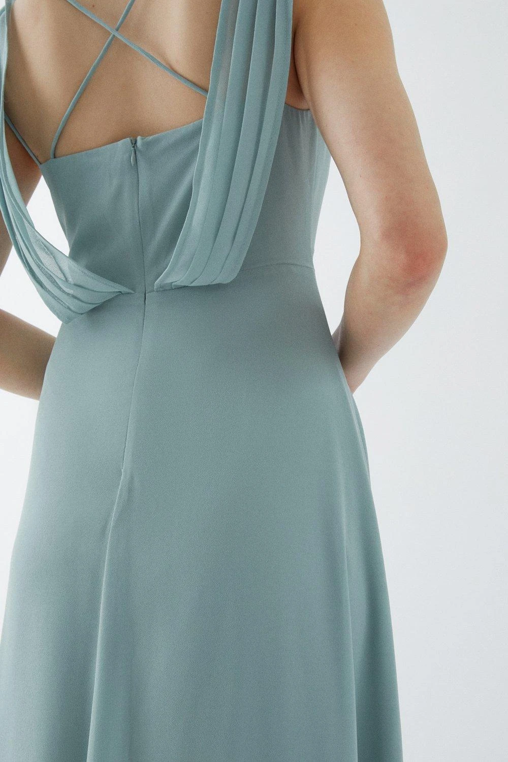 Coast Blouson Bodice Draped Back Bridesmaids Maxi Dress 4 Coast Blouson Bodice Draped Back Bridesmaids Maxi Dress - Image 4