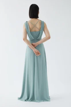 Coast Blouson Bodice Draped Back Bridesmaids Maxi Dress 9 Coast Blouson Bodice Draped Back Bridesmaids Maxi Dress -Coast Shop bcc05432 sage xl 4