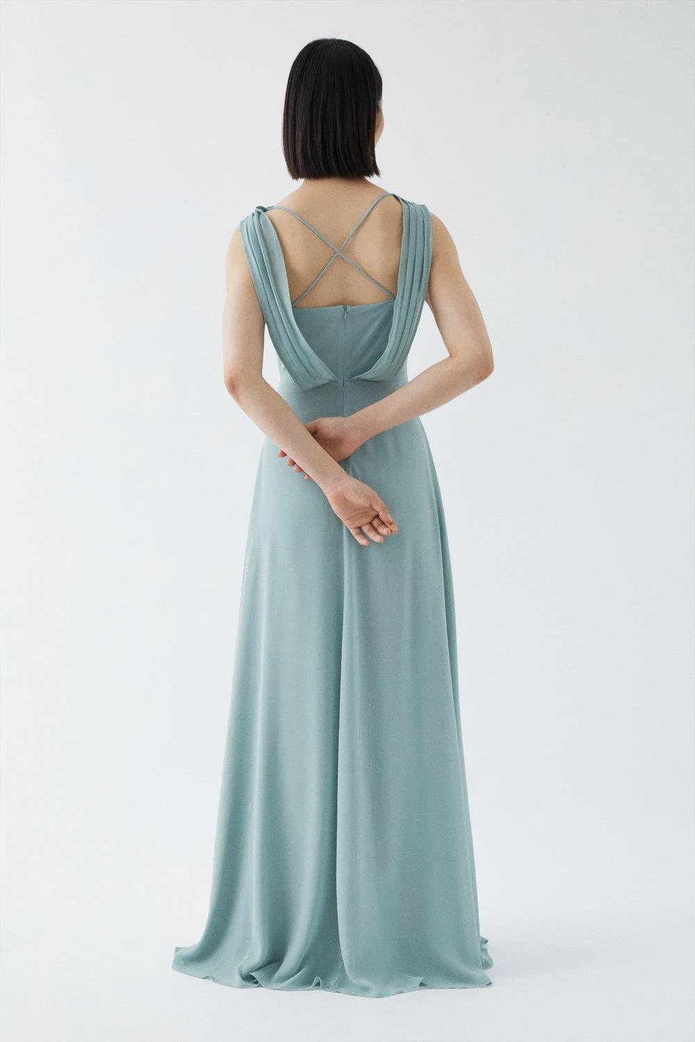 Coast Blouson Bodice Draped Back Bridesmaids Maxi Dress 5 Coast Blouson Bodice Draped Back Bridesmaids Maxi Dress - Image 5