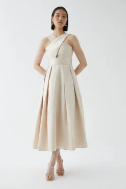 Coast Cross Neck Twill Bridesmaids Dress