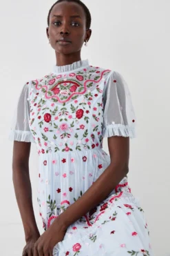 Coast All Over Embroidered Maxi Dress -Coast Shop bcc05472 light20blue xl 2