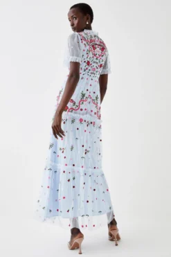 Coast All Over Embroidered Maxi Dress -Coast Shop bcc05472 light20blue xl 3