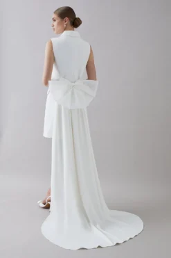 Coast Tux Dress With Detachable Train -Coast Shop bcc05553 ivory xl 2