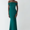 Coast Bardot Satin Bridesmaids Maxi Dress