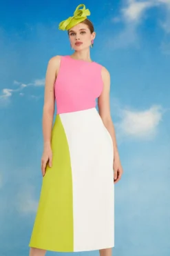 Coast Lisa Tan Colour Block Midaxi Dress -Coast Shop bcc05601 multi xl 3