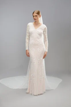 Coast Premium Embellished Blush Bridal Maxi Dress