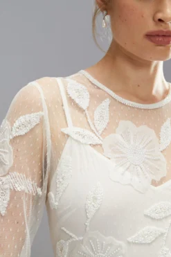 Coast Premium Blossom Applique Full Skirted Wedding Dress 6 Coast Premium Blossom Applique Full Skirted Wedding Dress -Coast Shop bcc05617 ivory xl 2 scaled