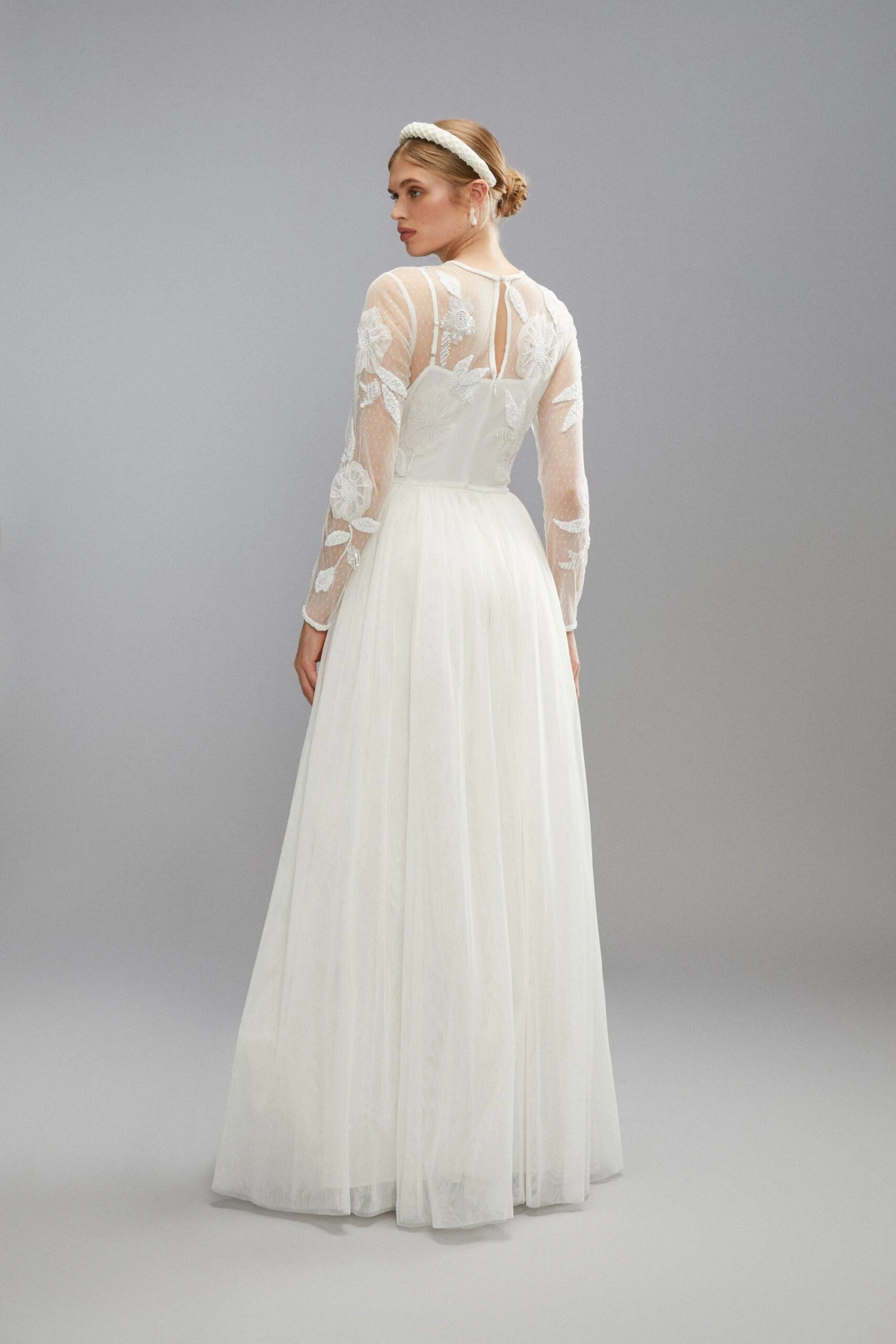 Coast Premium Blossom Applique Full Skirted Wedding Dress 4 Coast Premium Blossom Applique Full Skirted Wedding Dress - Image 4