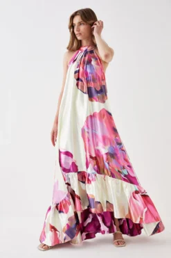 Coast Flowing Halter Maxi Dress
