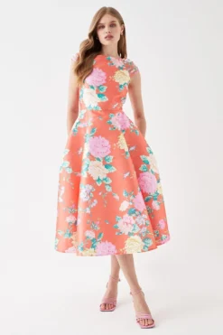Coast Multi Strap Dress In Floral