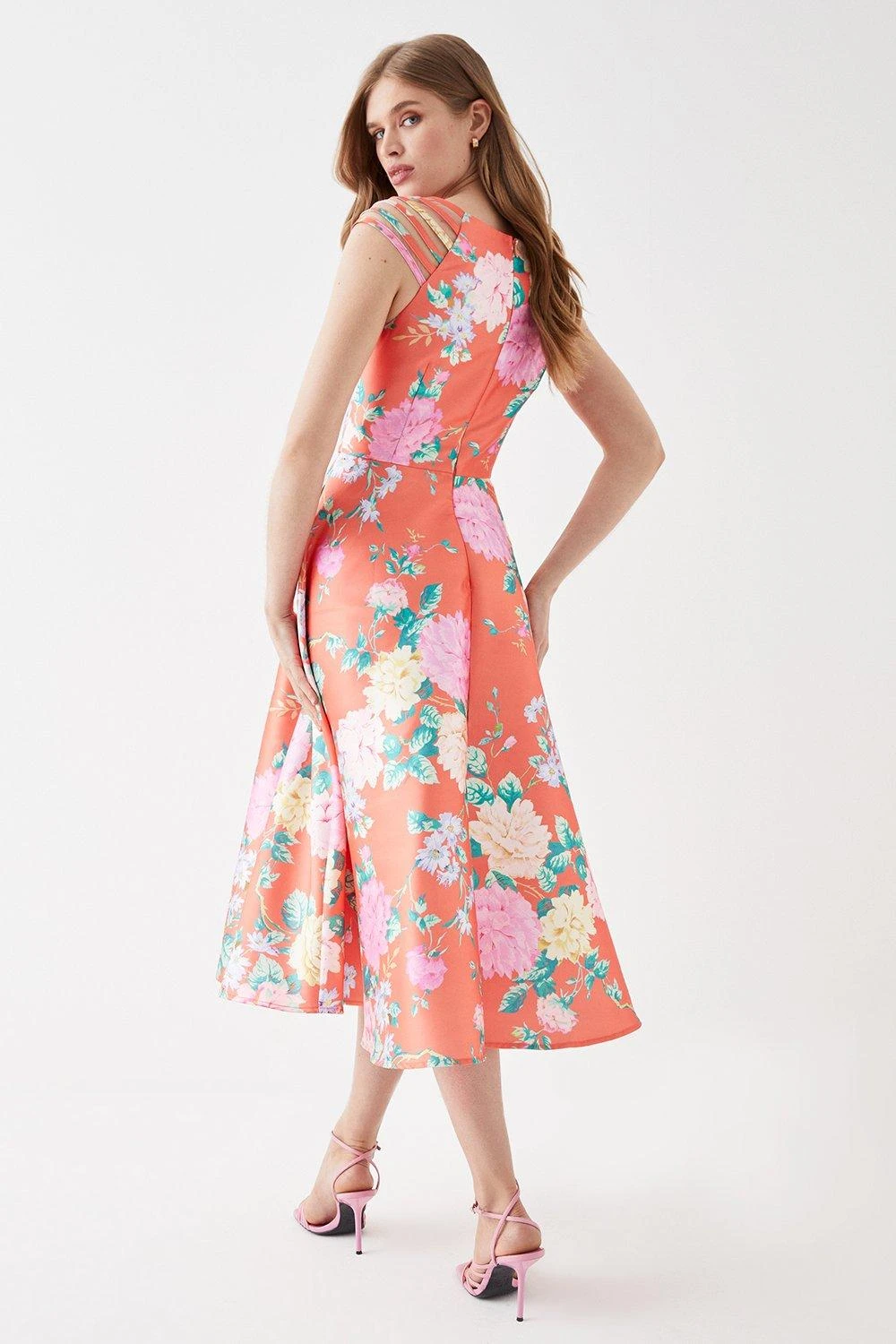 Coast Multi Strap Dress In Floral 4 Coast Multi Strap Dress In Floral - Image 4