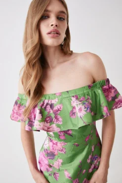 Coast Frill Hem Jacquard Pencil Dress -Coast Shop bcc05692 green xl 3