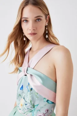 Coast The Collector Knot Neck Twill Dress -Coast Shop bcc05706 green xl 2