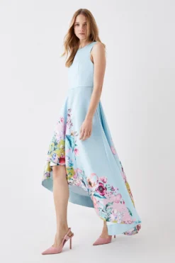 Coast The Collector Dip Back Twill Midaxi Dress -Coast Shop bcc05710 blue xl 2