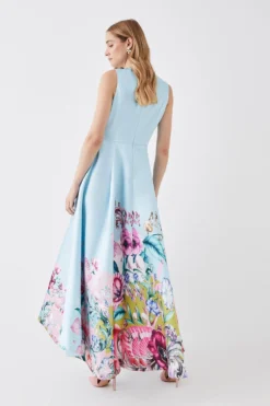 Coast The Collector Dip Back Twill Midaxi Dress -Coast Shop bcc05710 blue xl 4