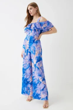 Coast Frill Top Georgette Jacquard Jumpsuit