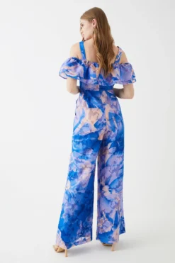 Coast Frill Top Georgette Jacquard Jumpsuit 6 Coast Frill Top Georgette Jacquard Jumpsuit -Coast Shop bcc05722 blue xl 2