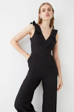 Coast Pleat Top Jumpsuit -Coast Shop bcc05729 black xl 3