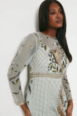 Coast The Collector Hand Embellished Maxi Dress -Coast Shop bcc05733 sage xl 3