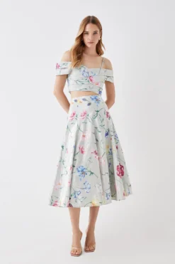 Coast The Collector High Waist Godet Midi Skirt