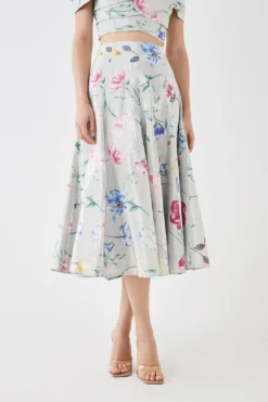 Coast The Collector High Waist Godet Midi Skirt -Coast Shop bcc05766 multi xl 2