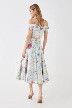 Coast The Collector High Waist Godet Midi Skirt -Coast Shop bcc05766 multi xl 3