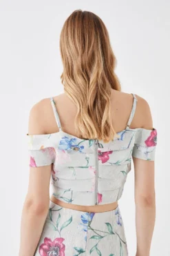 Coast The Collector Tuck Off Shoulder Print Top -Coast Shop bcc05767 multi xl 3