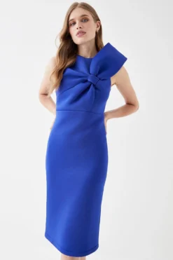Coast Bow Bodice Scuba Pencil Dress