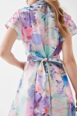 Coast Belted Organza Shirt Dress -Coast Shop bcc05784 multi xl 2