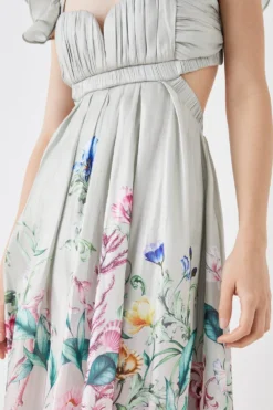 Coast The Collector Glossy Organza Cut Out Back Dress -Coast Shop bcc05792 green xl 3