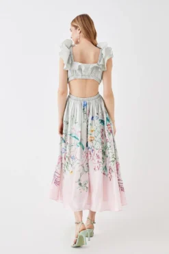 Coast The Collector Glossy Organza Cut Out Back Dress -Coast Shop bcc05792 green xl 4